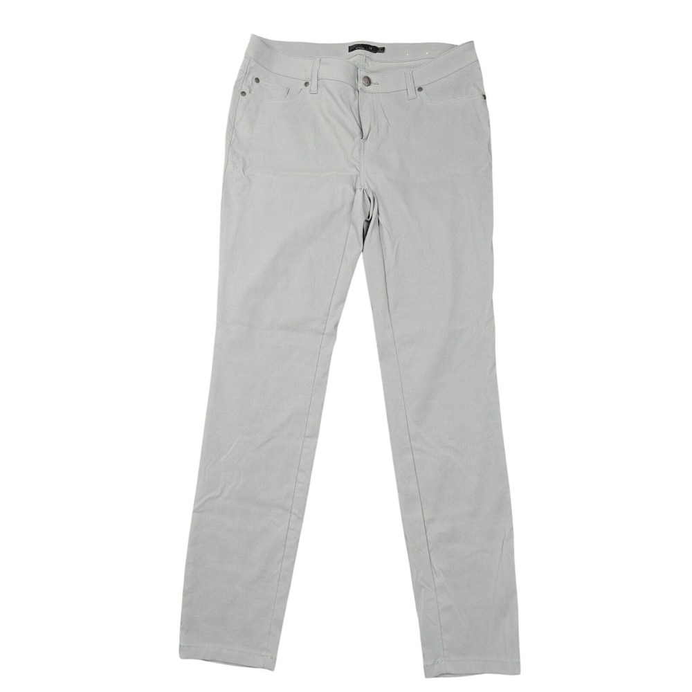 PrAna Pants Womens 14 Gray Twill Straight Leg Lightweight Stretch Chino Casual